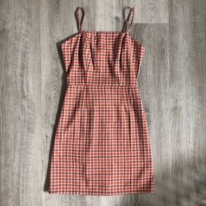 Aeropostale orange plaid dress